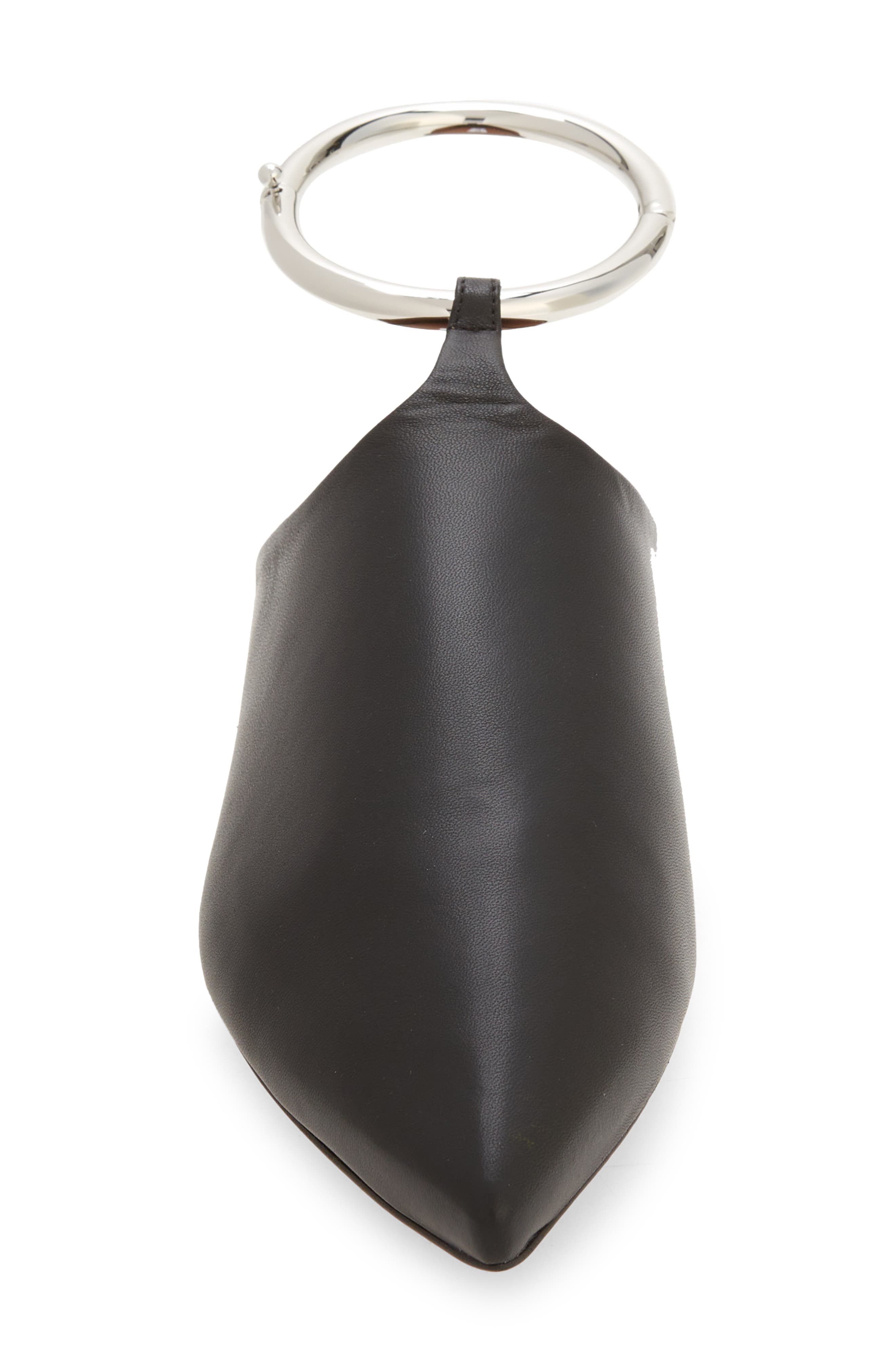 Alaïa Ankle Strap Flat, Alternate, color, 