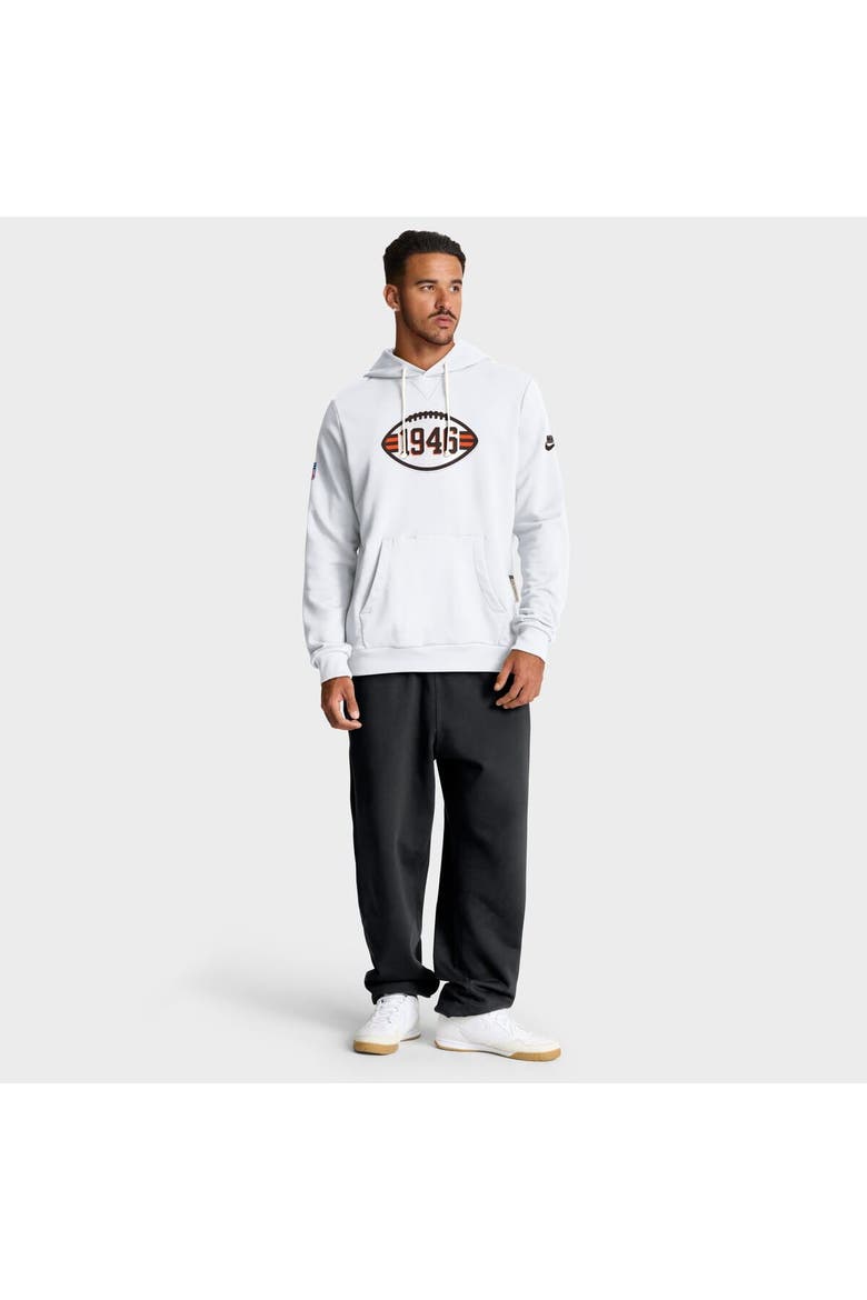 Men's Nike White Cleveland Browns Sideline Standard Issue Alt 2 Dri-FIT Hoodie, Alternate, color, White