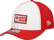 New Era Men's New Era  White/Scarlet San Francisco 49ers Established Patch 9SEVENTY Adjustable Hat