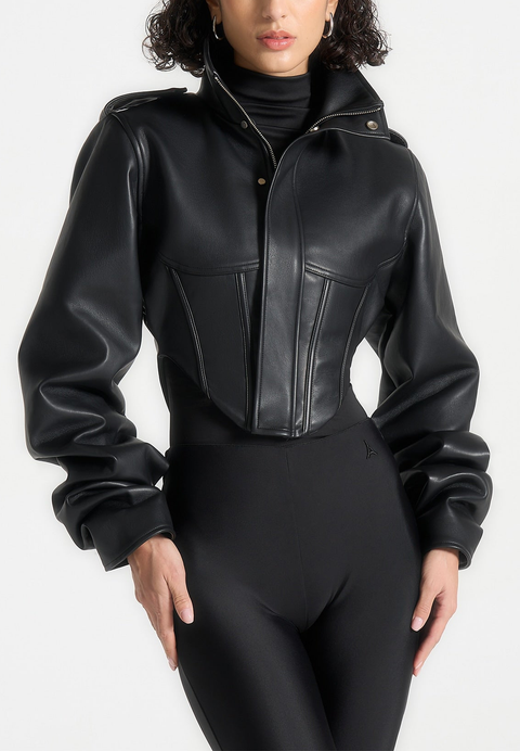 Solange Tacked Sleeve Corset Jacket