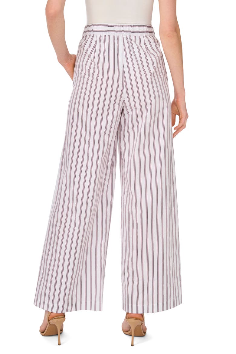 Pinstriped Wide Leg Pants, Alternate, color, CRISP MERLOT