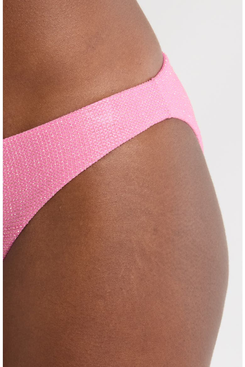Ruched Hipster Bikini Bottoms, Alternate, color, SORBET