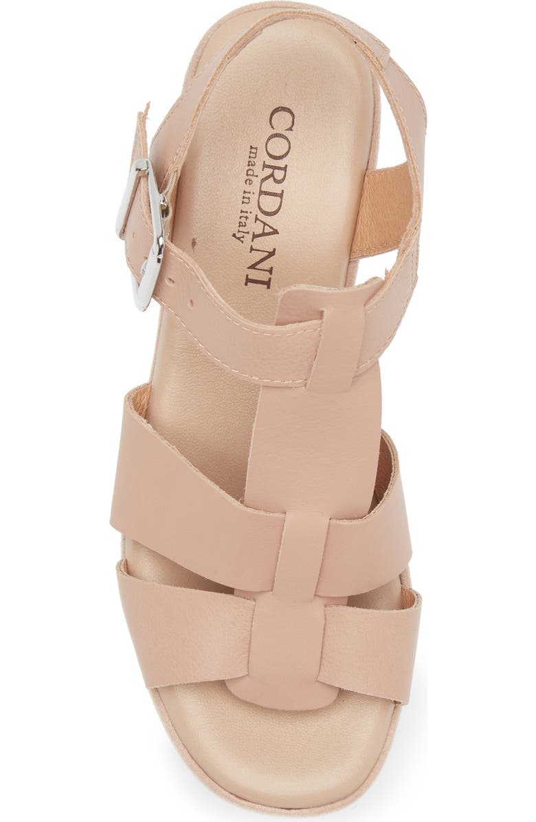 Cordani Jordynn Ankle Strap Platform Wedge Sandal, Alternate, color, Beige