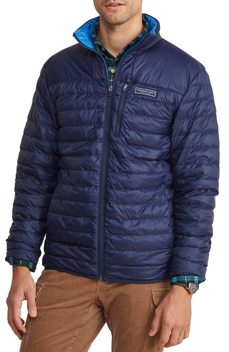 vineyard vines Water Repellent Packable Puffer Jacket, Main, color, 