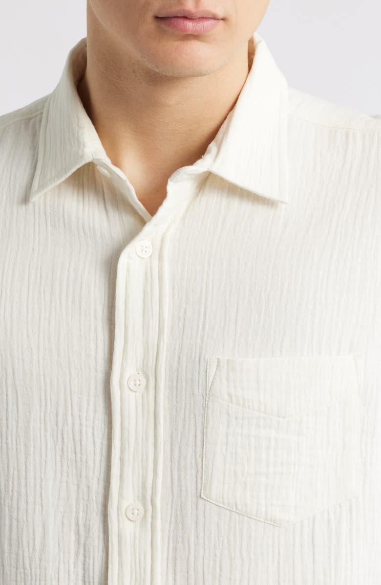 Duo Short Sleeve Gauze Button-Up Shirt