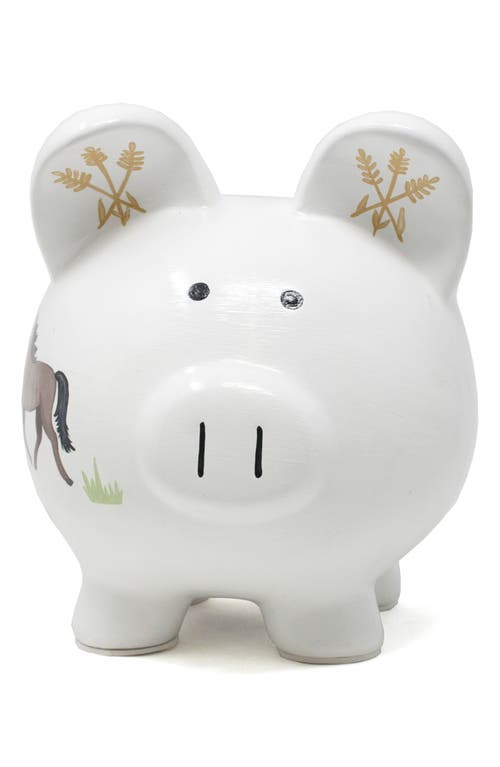 Child To Cherish Banyard Piggy Bank In White
