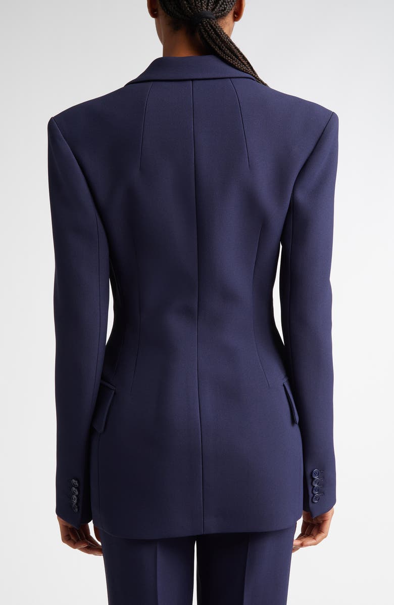 Michael Kors Collection Sculpted Crepe Blazer, Alternate, color, Maritime