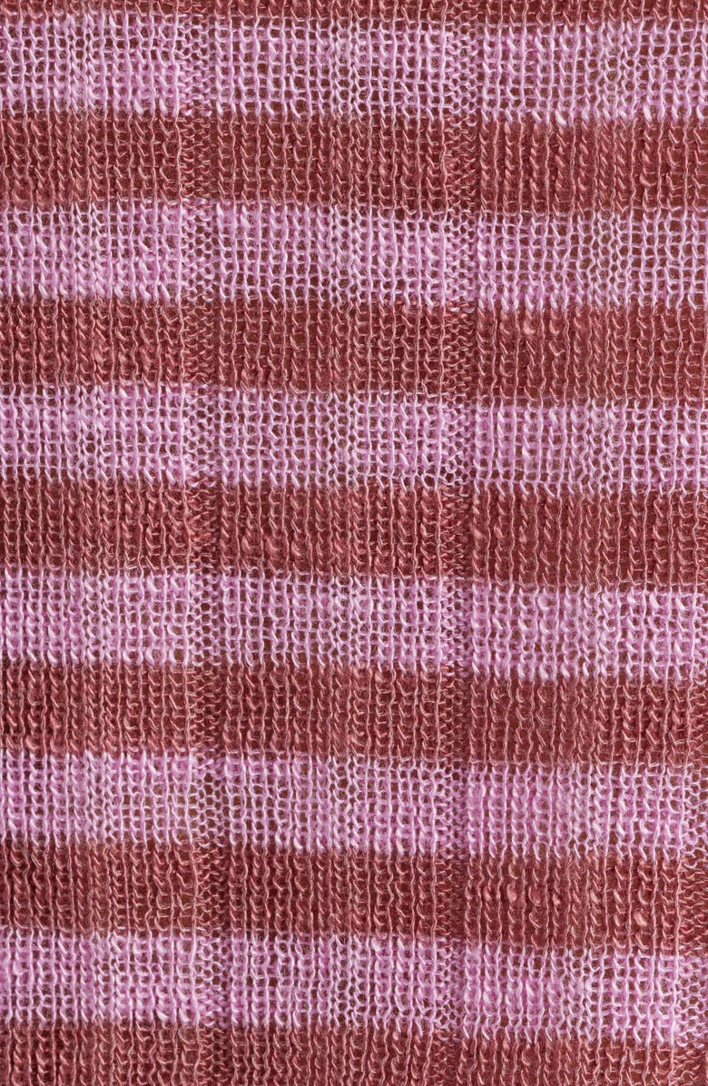 BDG Urban Outfitters Bailey Striped Ruched Top, Alternate, color, Pink Stripe