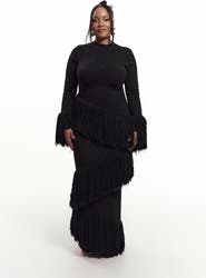 OFUURE Eme Sequin Fringe Maxi Dress