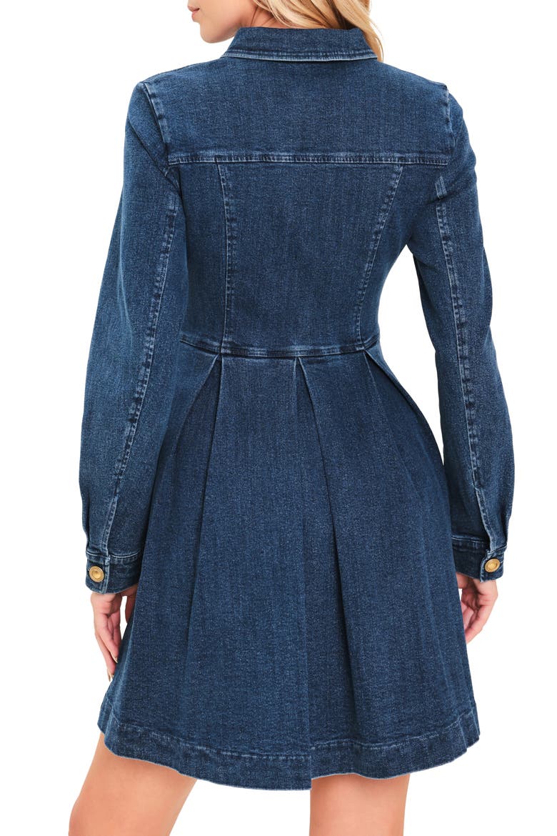 Button Down Minidress, Alternate, color, MEDIUM INDIGO