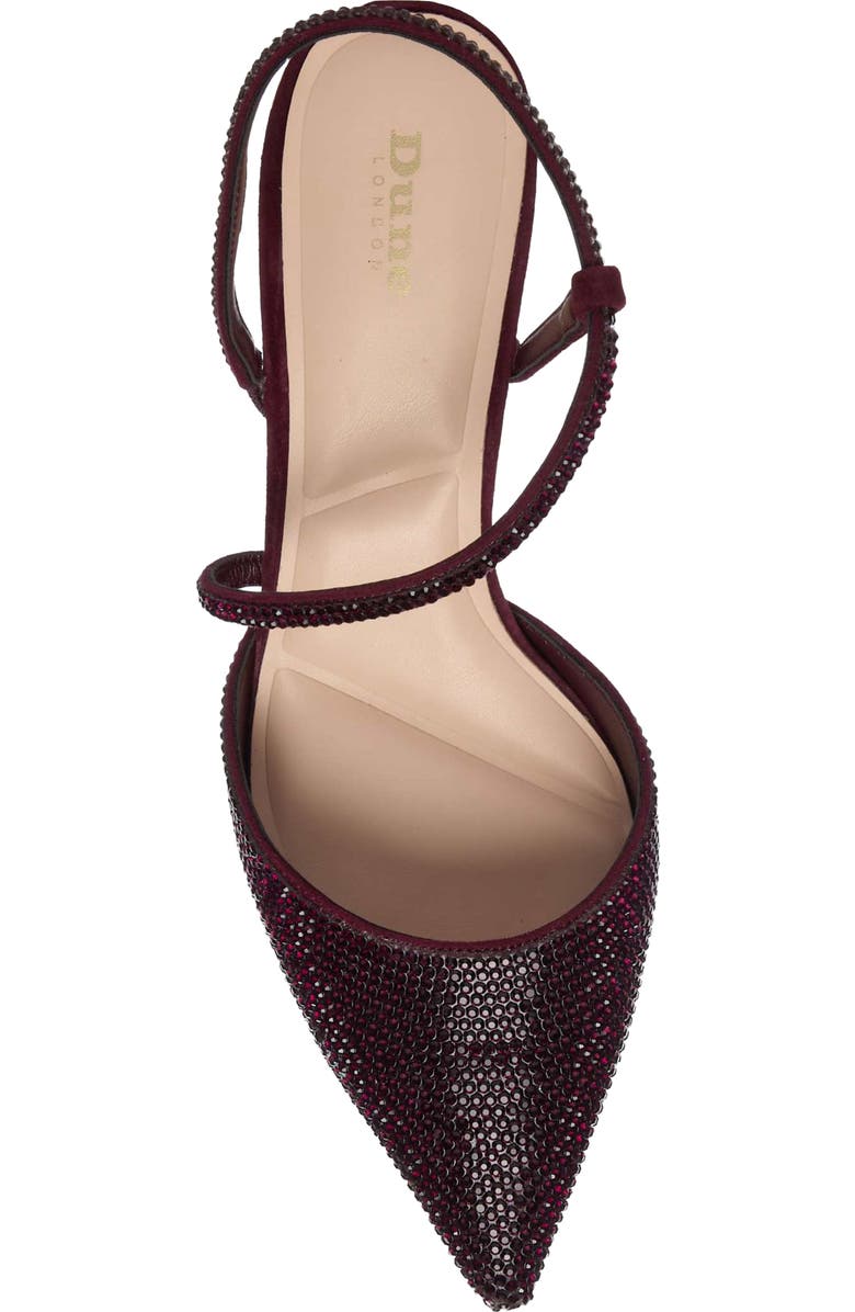 Dune London Competitive Slingback Pointed Toe Pump, Alternate, color, Burgundy