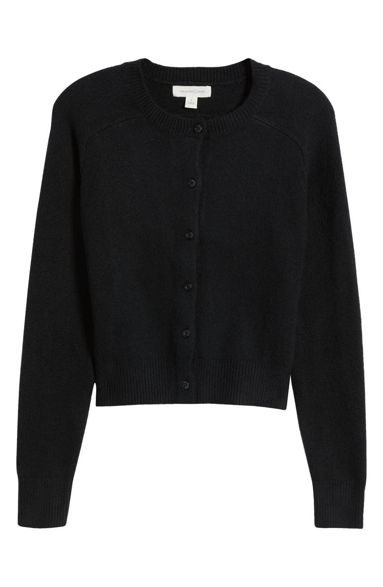 Treasure & Bond Crewneck Cotton Blend Cardigan, Alternate, color, 