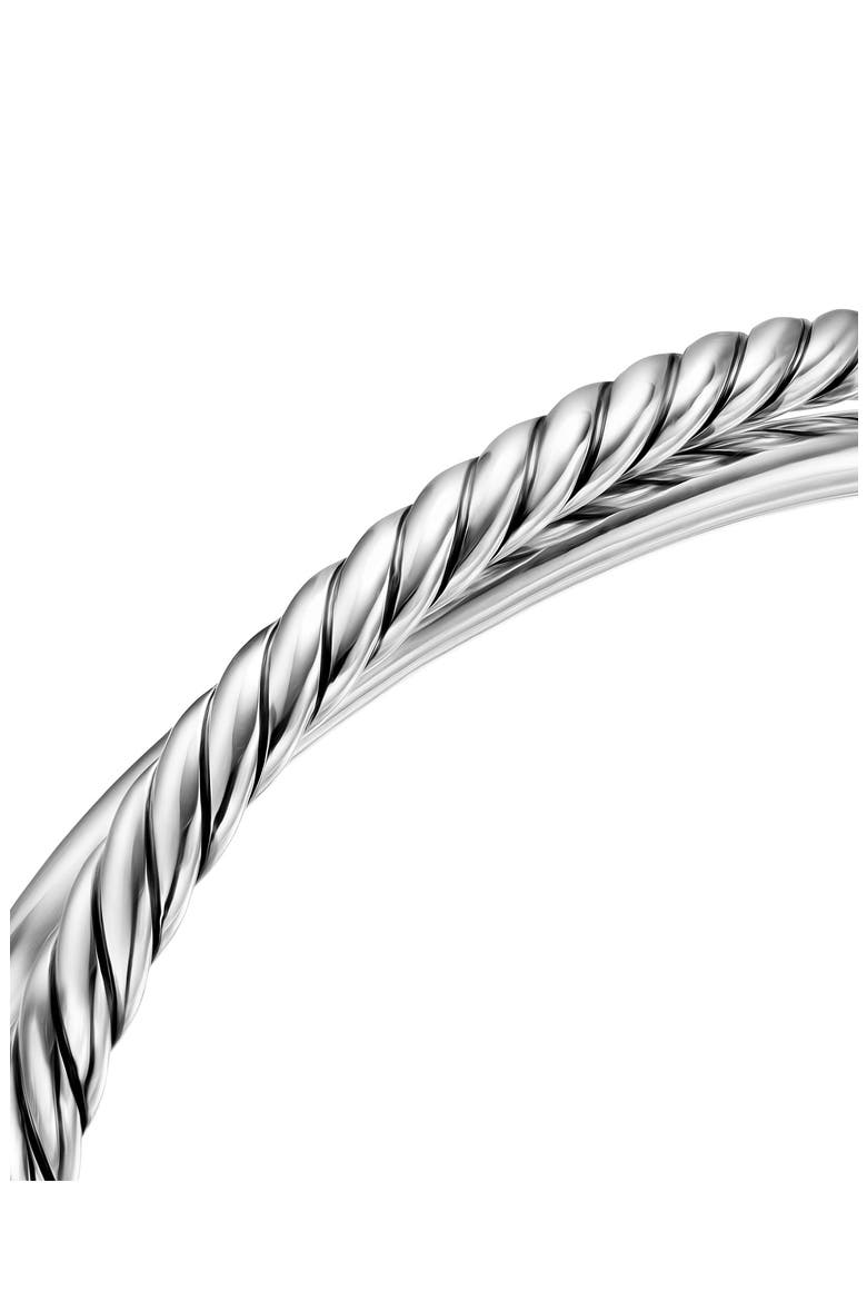 Crossover Two Row Cuff Bracelet in Sterling Silver, 10.7mm, Alternate, color, SILVER