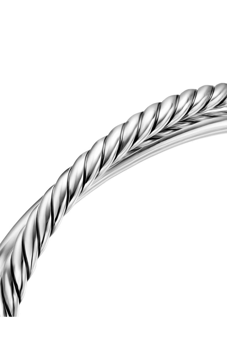 David Yurman Crossover Two Row Cuff Bracelet in Sterling Silver, 10.7mm, Alternate, color, Silver