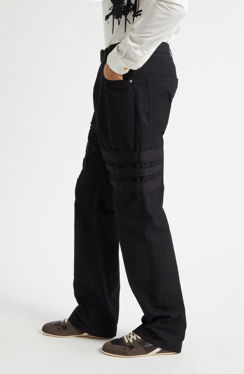 Rick Owens Geth Temple Slim Cargo Pants, Alternate, color, Black