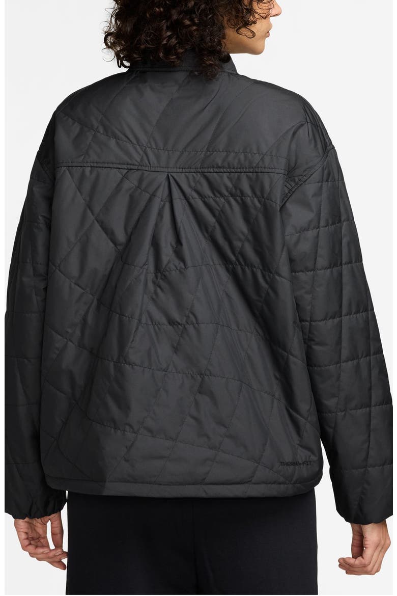 Therma-FIT Quilted Cropped Barn Jacket, Alternate, color, BLACK/ BLACK