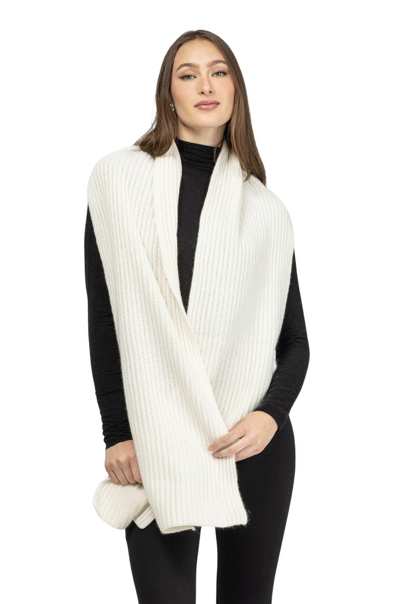 GORSKI Cashmere Knit Scarf, Alternate, color, Ivory