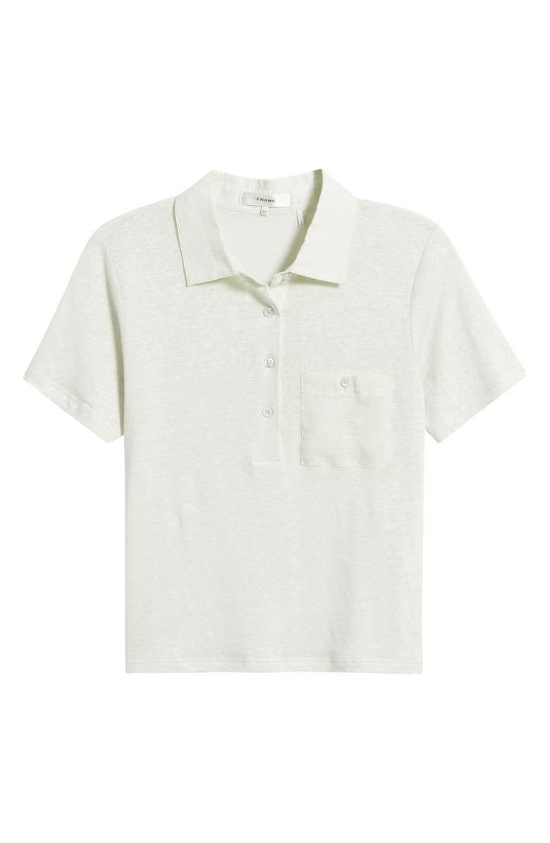 FRAME The Caddy Stretch Linen Polo, Alternate, color, Soft Mint