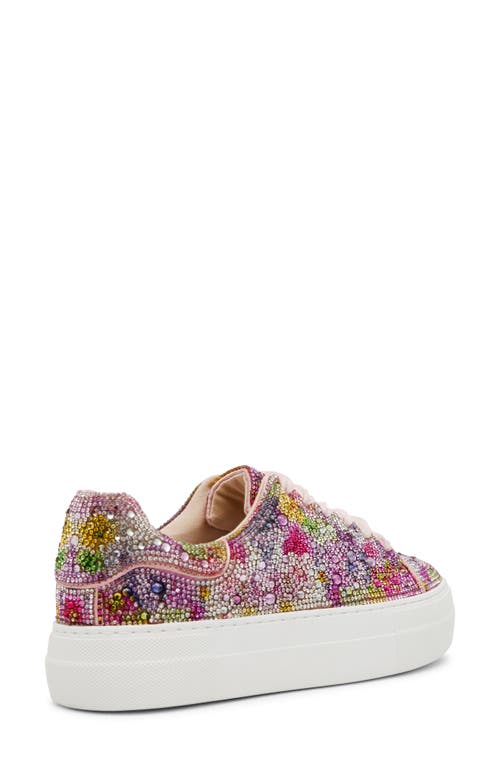 Betsey Johnson Women's Sidny Rhinestone Platform Sneakers In Bright Floral
