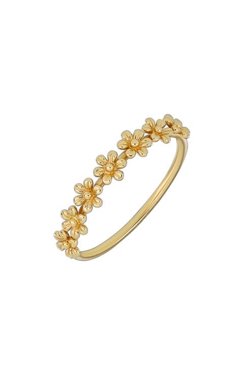 14K Gold Flower Stackable Ring (Online Trunk Show)