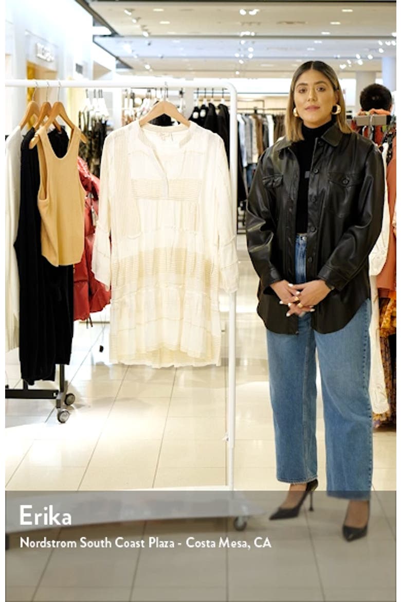 Metallic Long Sleeve Cover-Up Midi Dress video