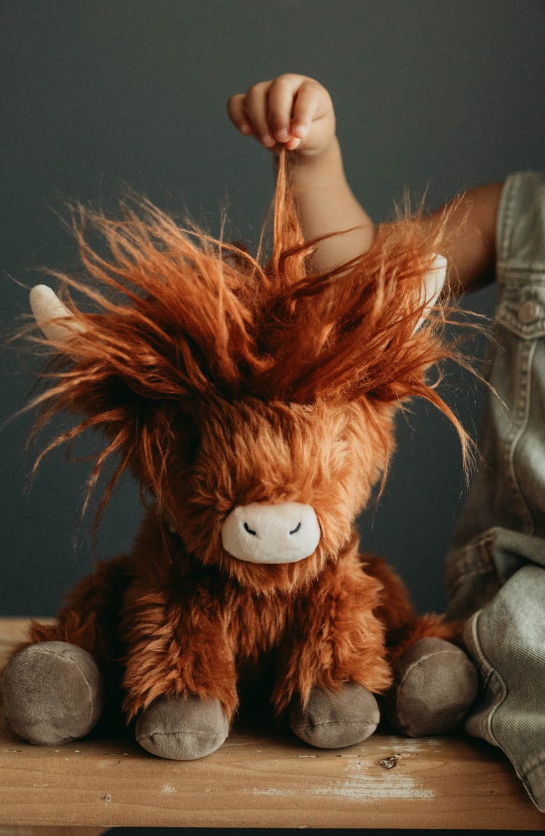 Bunnies by the Bay Hamish the Highland Cow Stuffed Animal, Alternate, color, Brown