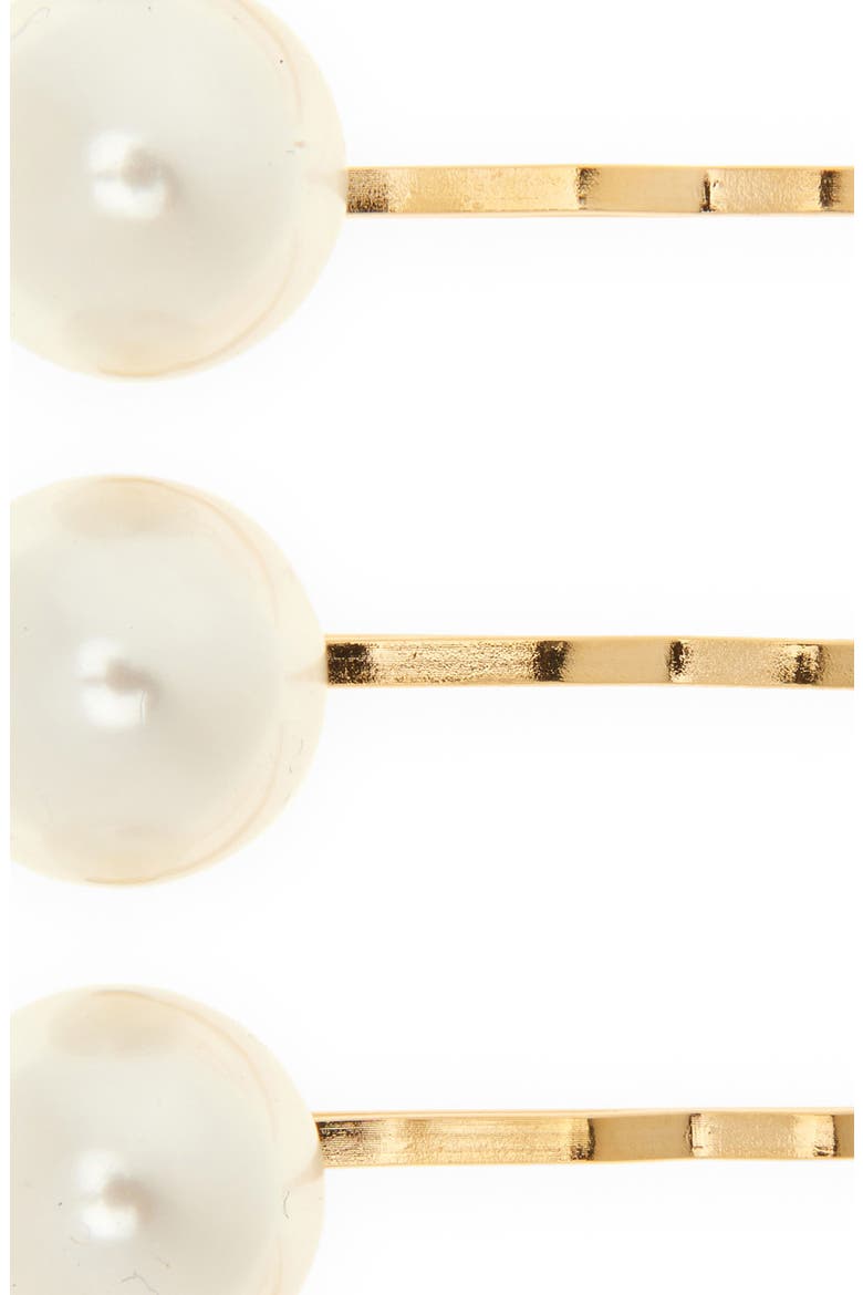 Perla Set of 7 Faux Pearl Bobby Pins, Alternate, color, PEARL
