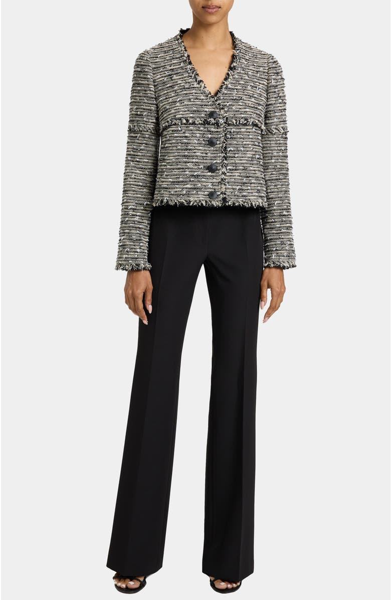 Santorelli Regina Relaxed Fit Jacket in Modern Tweed, Alternate, color, Sandstone