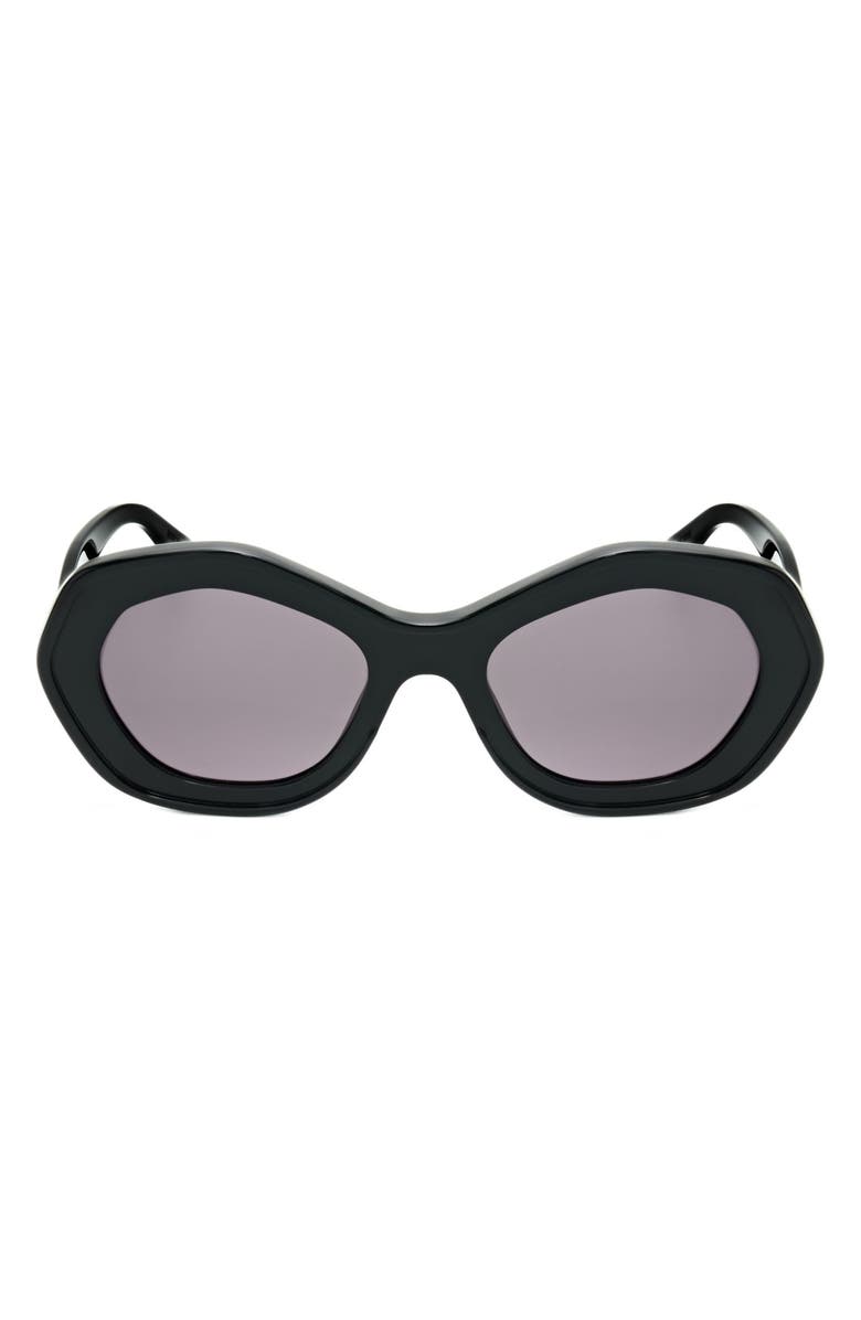 Marni 54mm Round Sunglasses, Main, color, Black / Grey