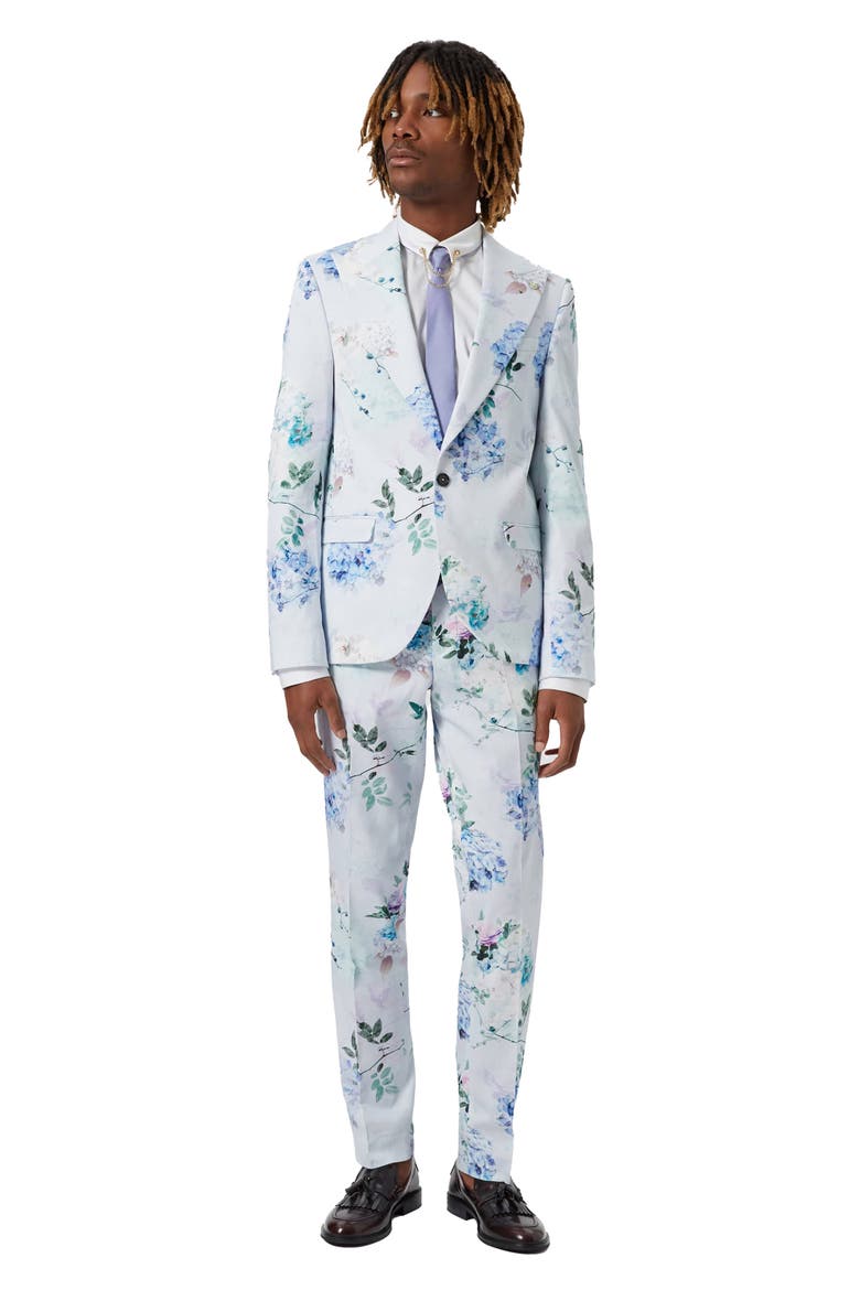 Pickhurst Slim Fit Blue Floral Suit Jacket, Alternate, color, BLUE