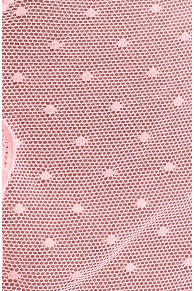Swiss Dot Mesh Basque & G-String Set, Alternate, color, PETAL PINK