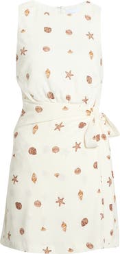 SUGARLIPS Mims Town Janis Faux Wrap Minidress