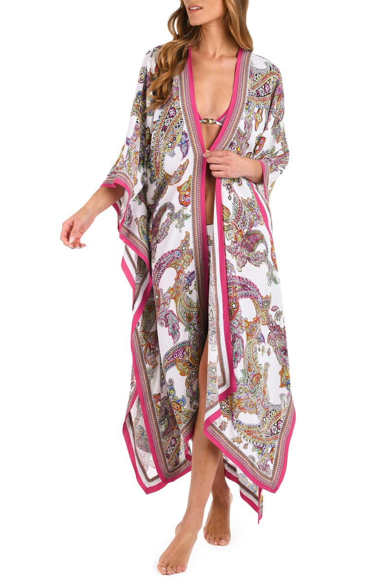 L'AGENCE Kara Long Sleeve Cover-Up, Alternate, color,