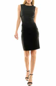 Nicole Miller Sleeveless Pleat Sheath Dress