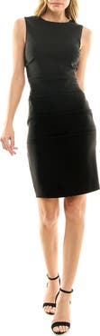 Nicole Miller Sleeveless Pleat Sheath Dress