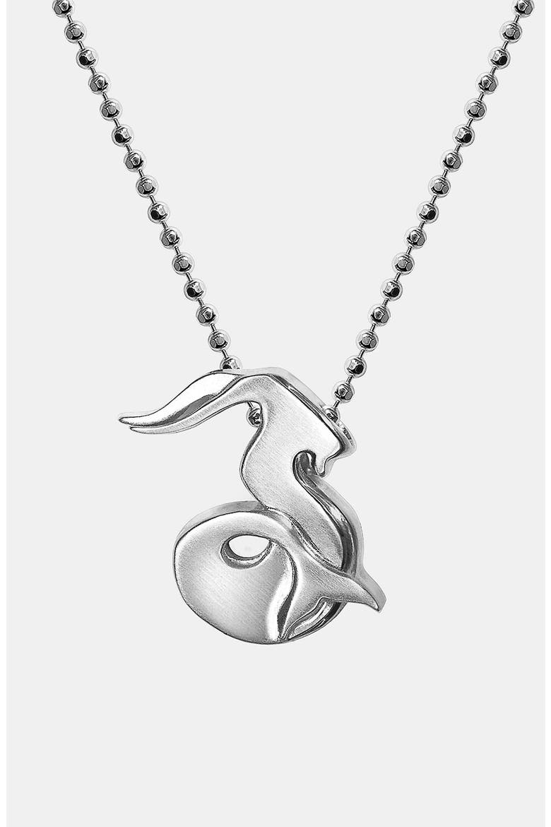 'Little Signs' Zodiac Pendant Necklace, Main, color, SILVER- CAPRICORN