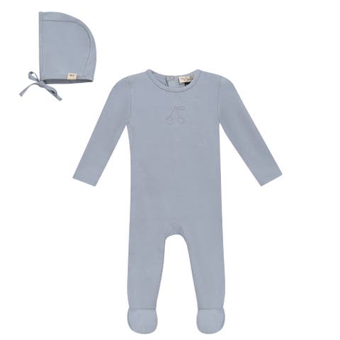 Cherry Print Romper and Bonnet Set (Baby)