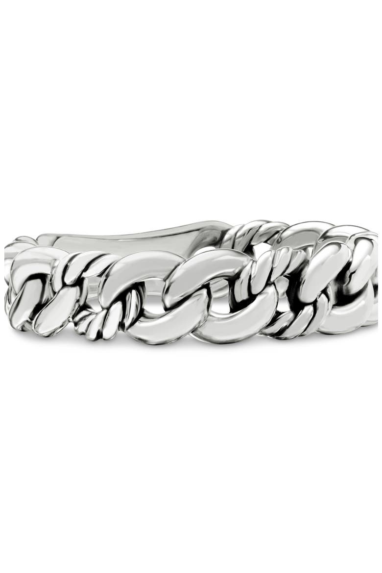 Belmont Curb Link Narrow Ring, Alternate, color, SILVER