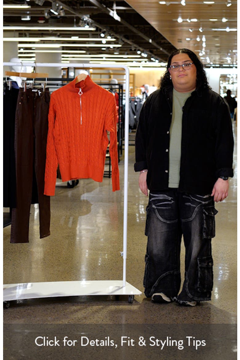 Frida Cable Knit Half Zip Sweater video