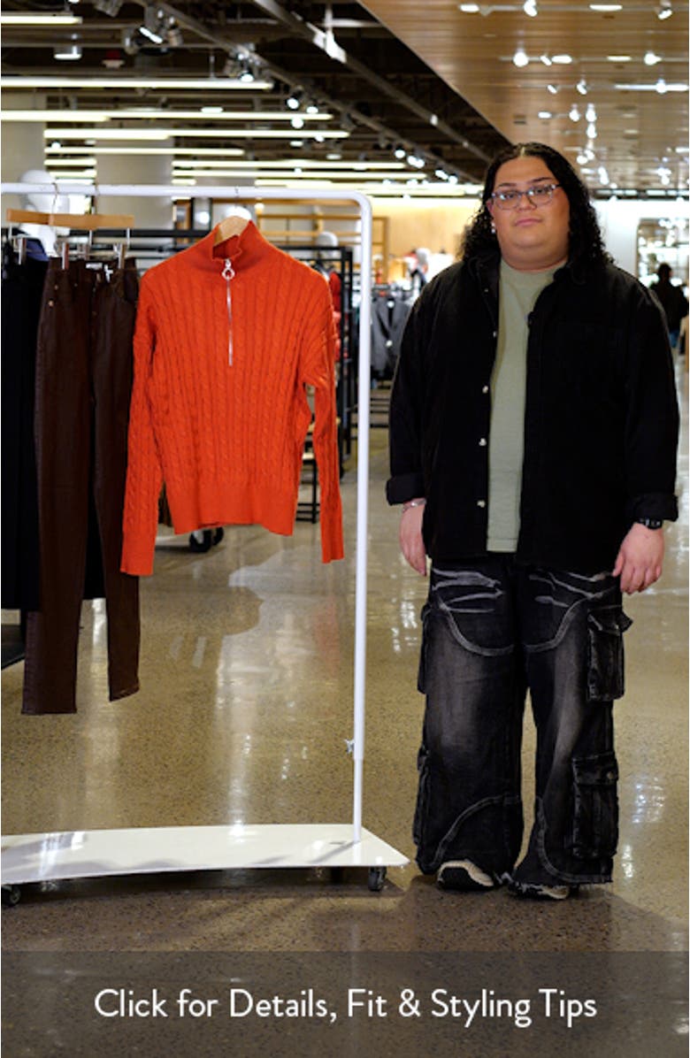 Frida Cable Knit Half Zip Sweater, sales video thumbnail