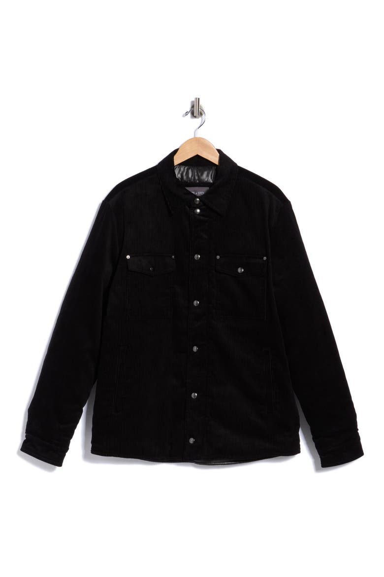 Padded Corduroy Jacket, Alternate, color, BLACK