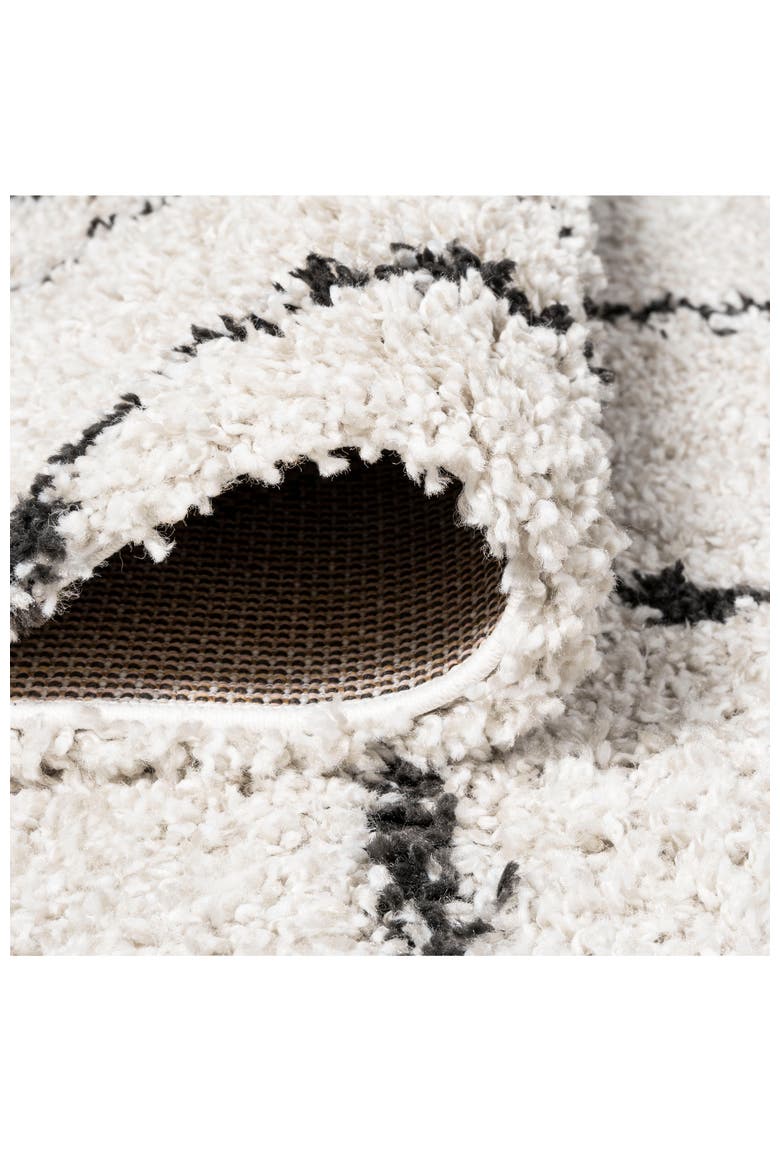 Alcudia Geometric Shag Area Rug, Alternate, color, Beige/Dark Gray