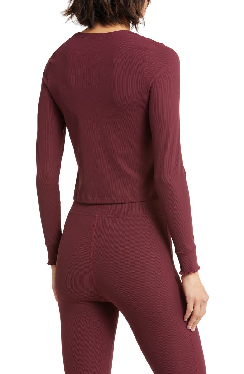 Outdoor Voices SuperForm<sup>™</sup> Rib Long Sleeve Crop Top, Alternate, color, 