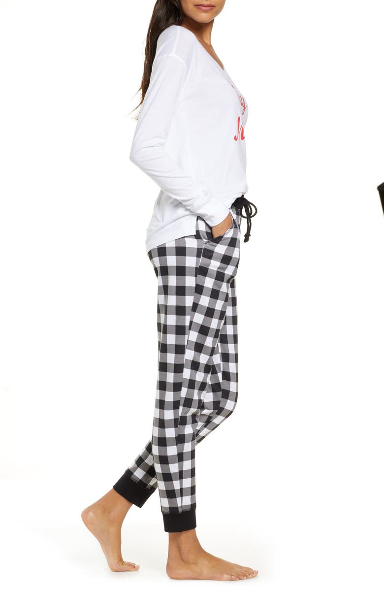 Rachel Parcell Jersey & Fleece Pajamas, Alternate, color, 