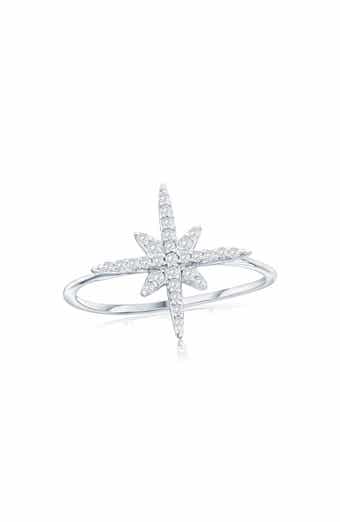 SIMONA Sterling Silver Cubic Zirconia North Star Ring