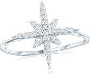 SIMONA Sterling Silver Cubic Zirconia North Star Ring