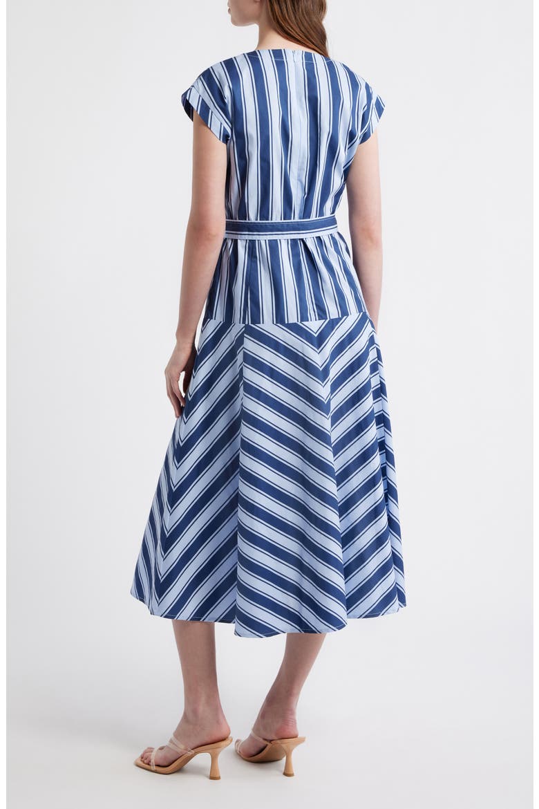 Stripe Tie Waist Maxi Dress, Alternate, color, BLUE STRIPE