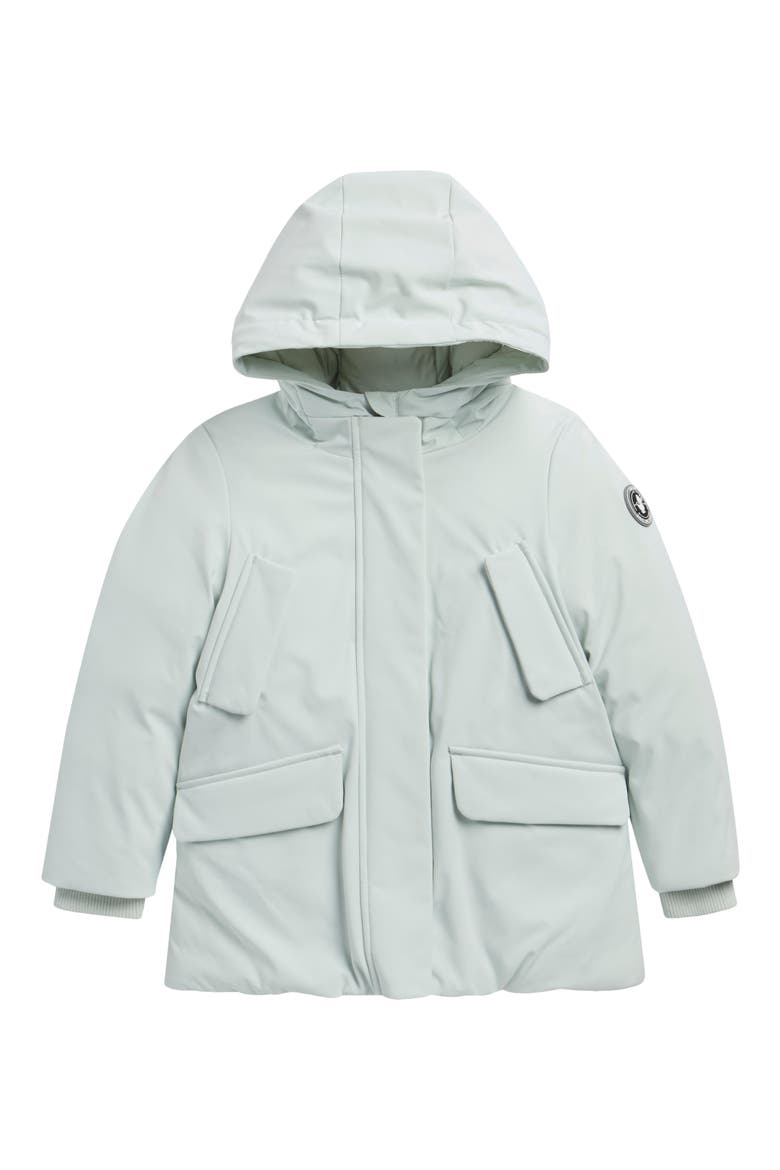 Kids' Ally Hooded Parka Jacket, Main, color, GLACIER BLUE
