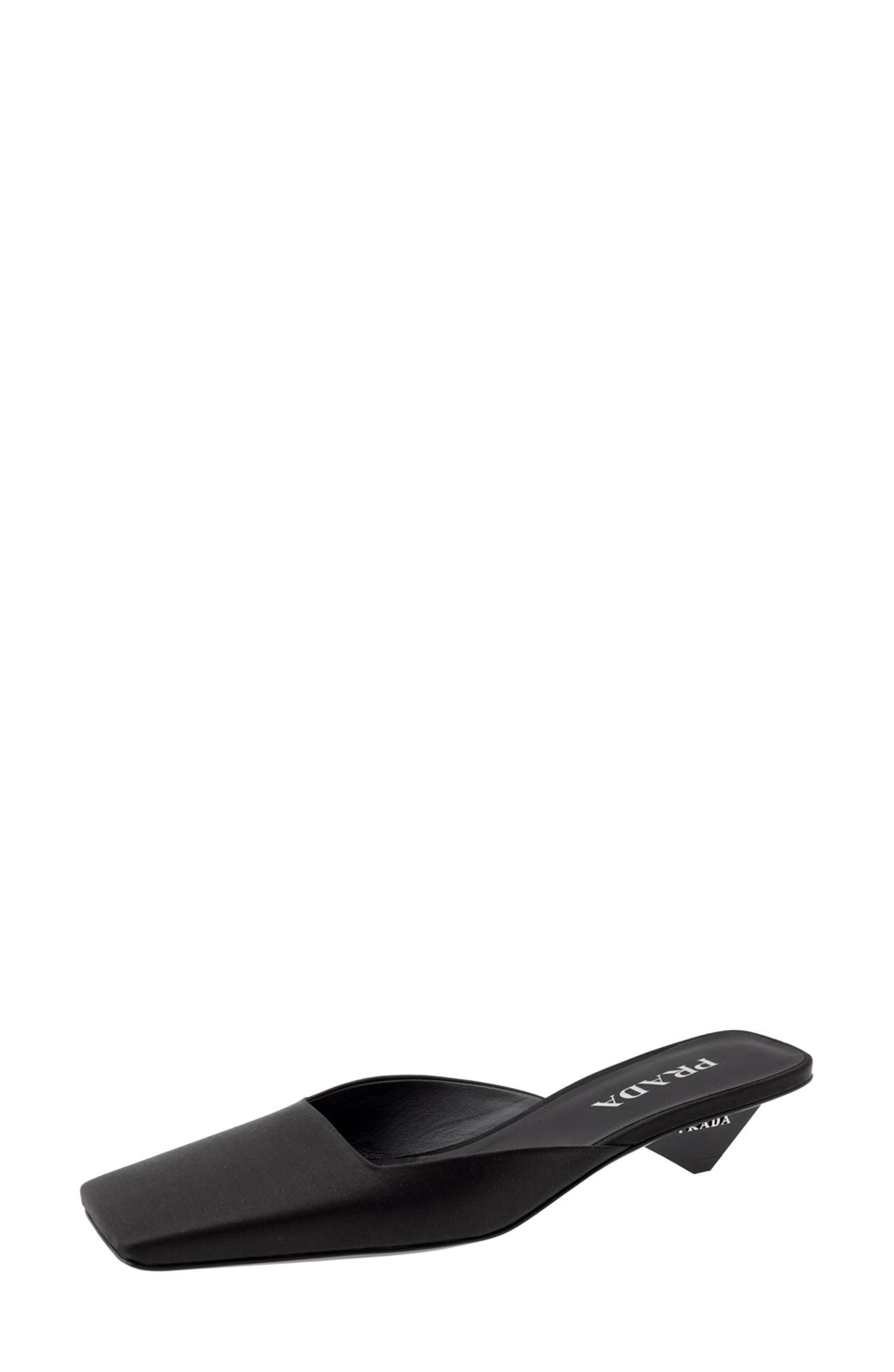 Prada Modellerie Satin Mule, Main, color, 