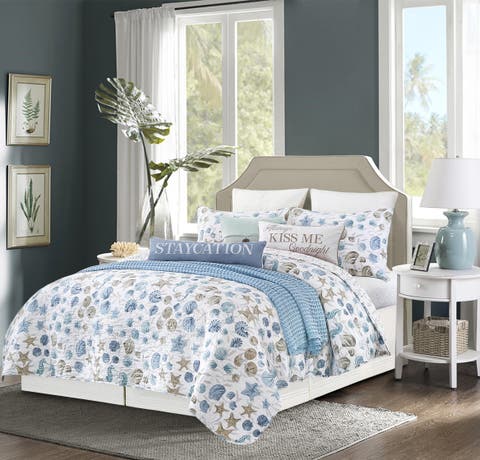 Coastal Shell Bedding Quilt Collection Sets